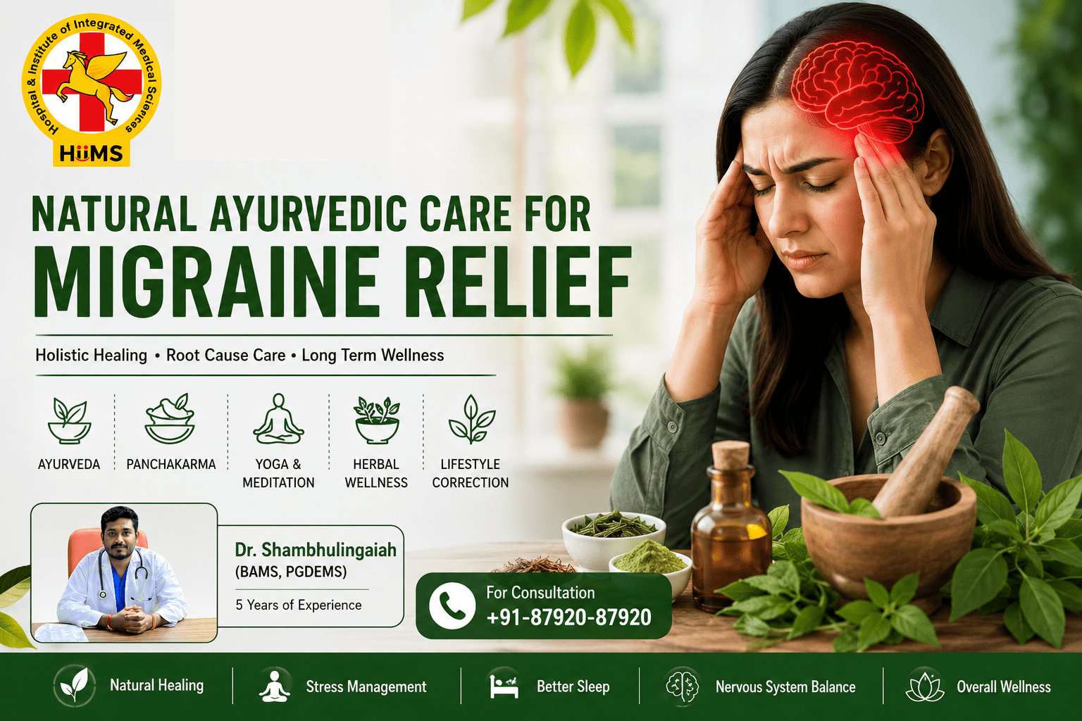 How to Treat Migraine Naturally with Ayurveda? Causes, Symptoms & Holistic Wellness Support