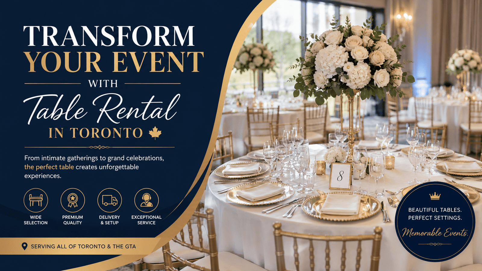 Transform Your Event with Table Rental in Toronto